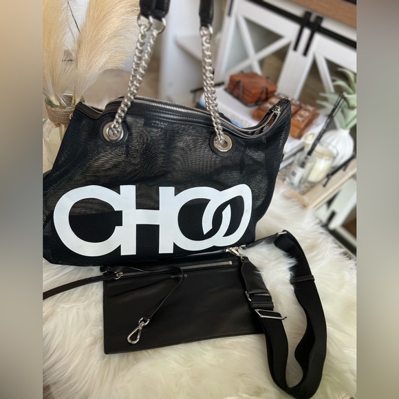 JIMMY CHOO Mesh Tote Bag w/ COA~NWOT🔥😍 - Picture 8 of 17